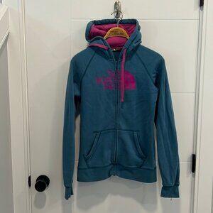 The North Face long sleeve zip up hoodie size small